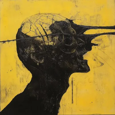 Woke up this morning with great sadness in my heart. Can't tell why - AI artwork, 7 Mar 2025