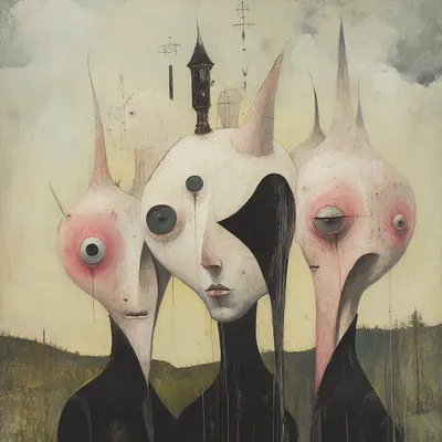 parasites. they live at our expense. beware. they are everywhere - AI artwork, 10 Mar 2025