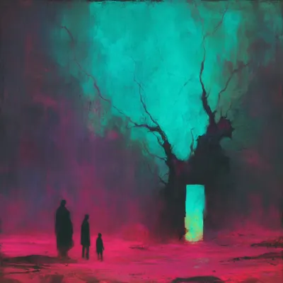 through the unknown, everyday - AI artwork, 23 Apr 2025