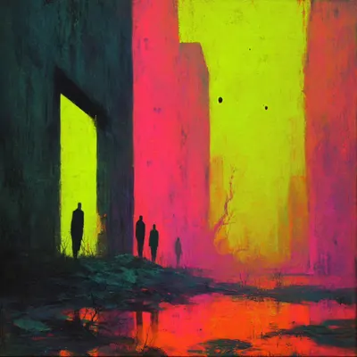 through the unknown, everyday - AI artwork, 23 Apr 2025
