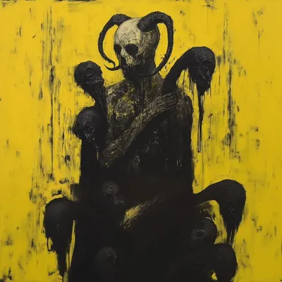 nothing rests in the darkness - AI artwork, 3 Apr 2025