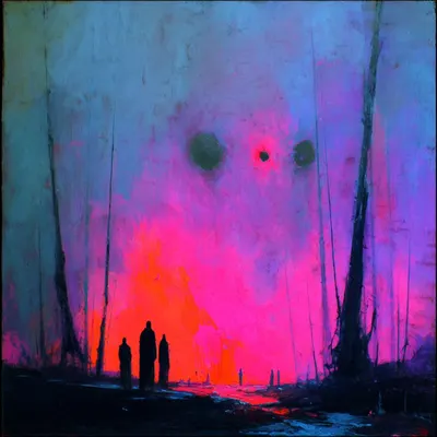 through the unknown, everyday - AI artwork, 23 Apr 2025