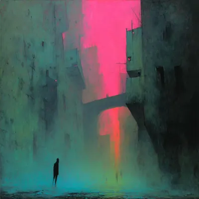 through the unknown, everyday - AI artwork, 23 Apr 2025