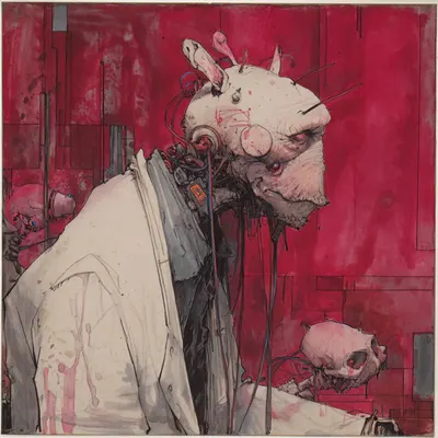hollow, pretending to be human - AI artwork, 25 Apr 2025