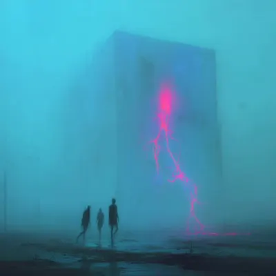 neons of the fallen - AI artwork, 9 Apr 2025