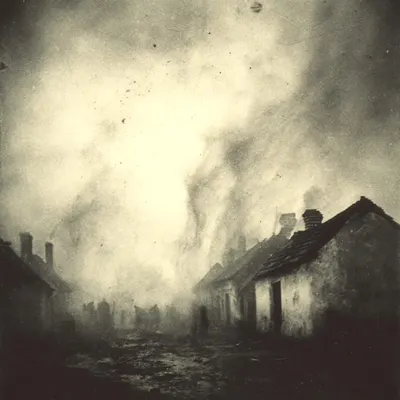 In the face of aggression, even ghosts tremble - AI artwork, 6 May 2025