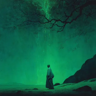 The question keeps coming back, haunting my thoughts and stealing my sleep. But what does it matter when it always leads me to the same empty place? - AI artwork, 9 May 2025