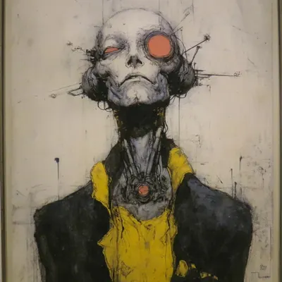 We are always evolving, but into what darkness are we becoming? - AI artwork, 10 May 2025