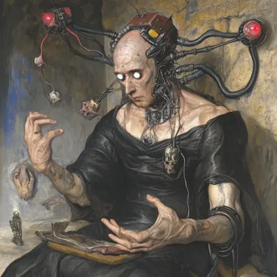 Billionaires are racing to escape death, investing in biotech, AI, and digital consciousness. The rest of us are dying slowly in offices, feeding the machine that funds their ideas. Immortality is being designed for the few, paid for by the exhaustion of the many - AI artwork, 7 Jun 2025