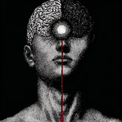 the burden of consciousness - AI artwork, 14 Jun 2025