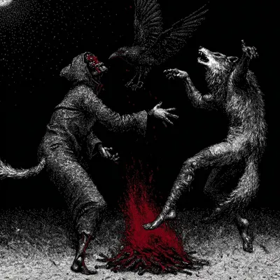 the dance of the mans fall - AI artwork, 25 Jun 2025