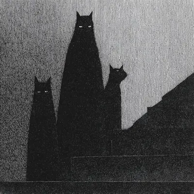 I can see them. In corners, reflections, in the shadows. Passing me by - AI artwork, 3 Jul 2025