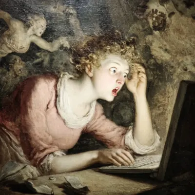 Show me the fucking e-mail or it didn't happen. Modern realities. Really? - AI artwork, 30 Sep 2025