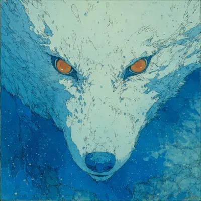 what happens when a lone wolf finds a pack? - AI artwork, 15 Sep 2025