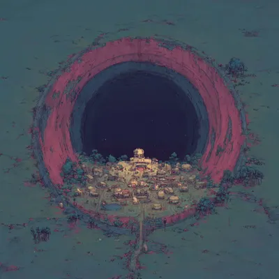 Deep into the unknown, among darkness, there is only one thing. Do you know? - AI artwork, 21 Sep 2025