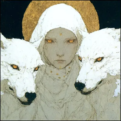 what happens when a lone wolf finds a pack? - AI artwork, 15 Sep 2025