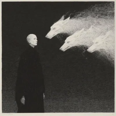 I don’t lead them. I just walk where they’ve already been. White like the silence after everything, black like what’s yet to come - AI artwork, 15 Oct 2025