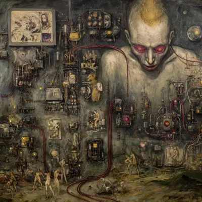 Despite the emptiness of it all, I still feel like I was created - AI artwork, 14 Oct 2025