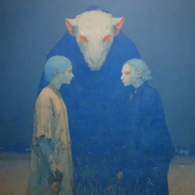 Of course we gave death a meaning. Without it, how could we bear it? - AI artwork, 9 Oct 2025