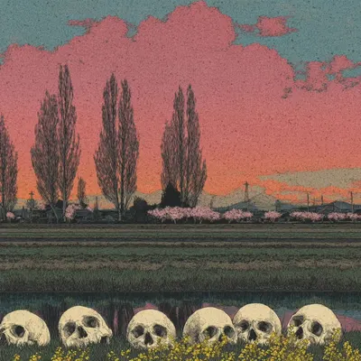 No life in the grain, no gods in the sky - AI artwork, 18 Oct 2025