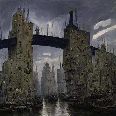 dystopian city among infinite number of universes - AI artwork, 26 Oct 2025