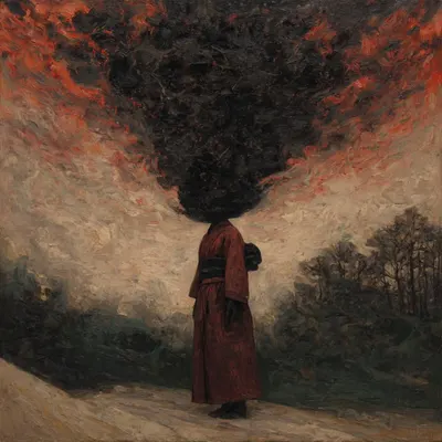 burning - AI artwork, 23 Oct 2025