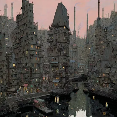 dystopian city among infinite number of universes - AI artwork, 26 Oct 2025