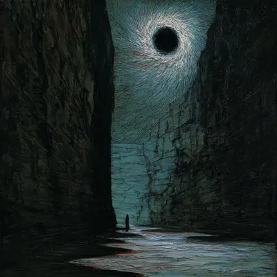 It's still heavy, so I stopped thinking, but the weight is still there. Hopeless - AI artwork, 27 Nov 2025