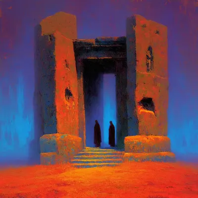 silently walking trough worlds, looking for my own - AI artwork, 3 Nov 2025