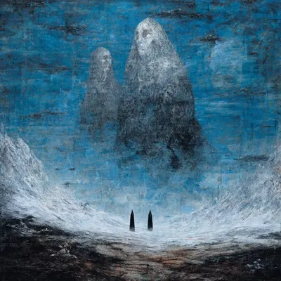 It's still heavy, so I stopped thinking, but the weight is still there. Hopeless - AI artwork, 27 Nov 2025
