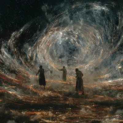 And maybe what we call a “life” is just space learning how to curve around you - AI artwork, 1 Jan 2026