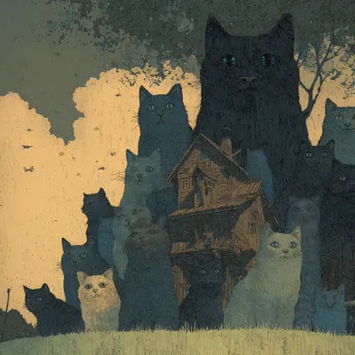cat are aliens - AI artwork, 21 Feb 2026