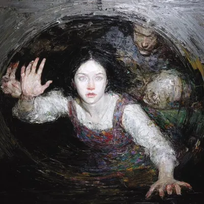 the great escape from the event horizon - AI artwork, 17 Feb 2026