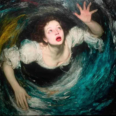 the great escape from the event horizon - AI artwork, 17 Feb 2026