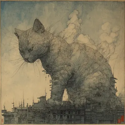 cat are aliens - AI artwork, 21 Feb 2026