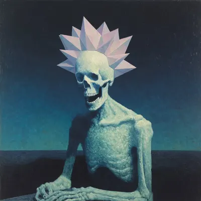 So eager to judge, yet we will all end up in the same place: the void. Technology gives technocrats a false - or perhaps not entirely false - hope that long life and even immortality are just around the corner. But in the end, who will win the lottery? Who will be the king of the new world? - AI artwork, 27 Apr 2026