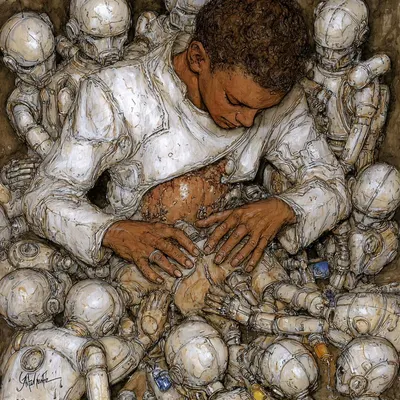 fables for robots - AI artwork, 14 Apr 2026