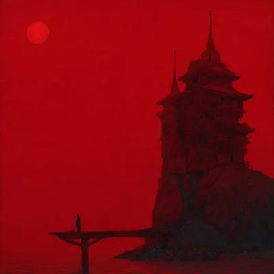 red sun rising - AI artwork, 10 May 2026