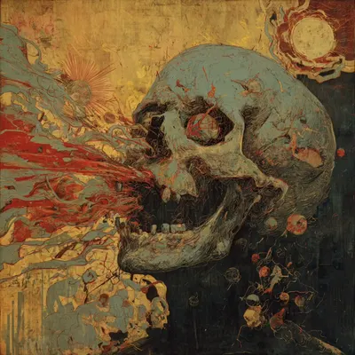 It’s kind of funny and symbolic in a way — the skeleton inside us, our foundation and backbone, is always there, yet we never truly see it. Maybe you can never fully witness a phenomenon when you are inside of it. Makes me wonder how our era will one day be defined - AI artwork, 8 May 2026