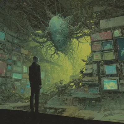 They claim they’re doing it for our own good - AI artwork, 20 May 2026