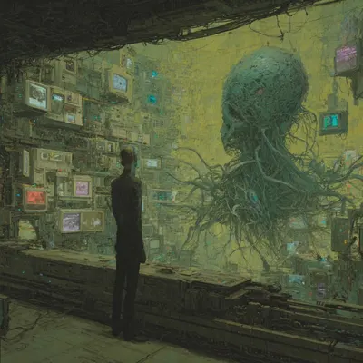 They claim they’re doing it for our own good - AI artwork, 20 May 2026