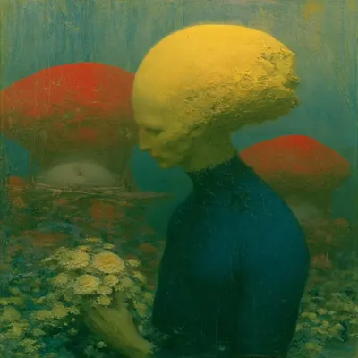 Yellow man returns - AI artwork, 6 Jul 2026
