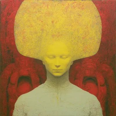 Yellow man returns - AI artwork, 6 Jul 2026