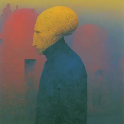 Yellow man returns - AI artwork, 6 Jul 2026