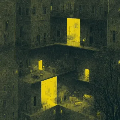 Oh the city, you never sleep. Feeling thin, substances leaving my body - AI artwork, 12 Jul 2026