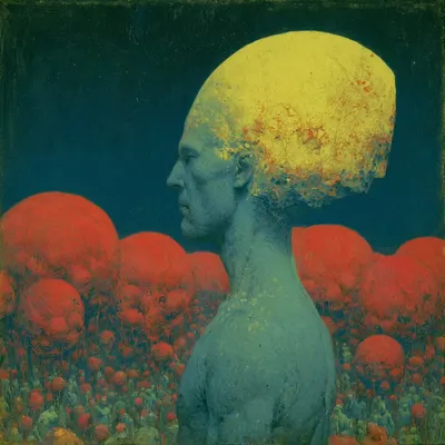 Yellow man returns - AI artwork, 6 Jul 2026