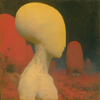 Yellow man returns - AI artwork, 6 Jul 2026