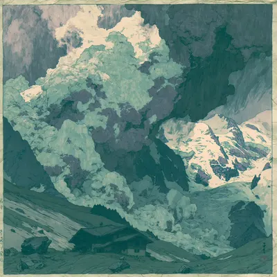 Oh I need some rest. Between nature and her vulgar display of power - AI artwork, 23 Jul 2026