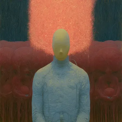 Yellow man returns - AI artwork, 6 Jul 2026