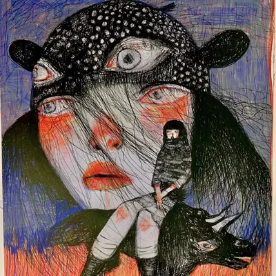 It is eating me alive...Is life really like this? A job you hate. A world at war. And then darkness forever. Nothing. A cruel joke. Sometimes it feels like a stupid jump into the void — and the universe just laughs. We have only here and now and it is scary - AI artwork, 8 Aug 2026